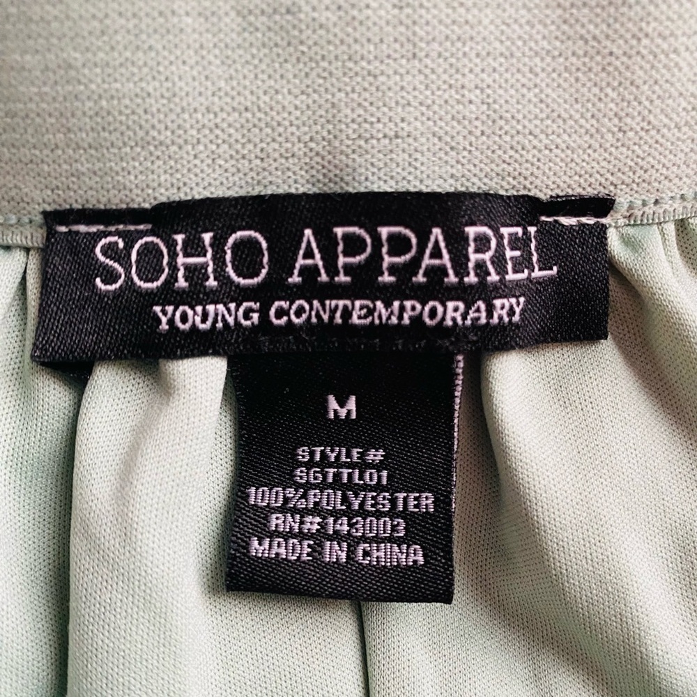 Soho Apparel Women’s Green Layered Flowy Flared Ruffle Boho Long Skirt Medium - Picture 9 of 9